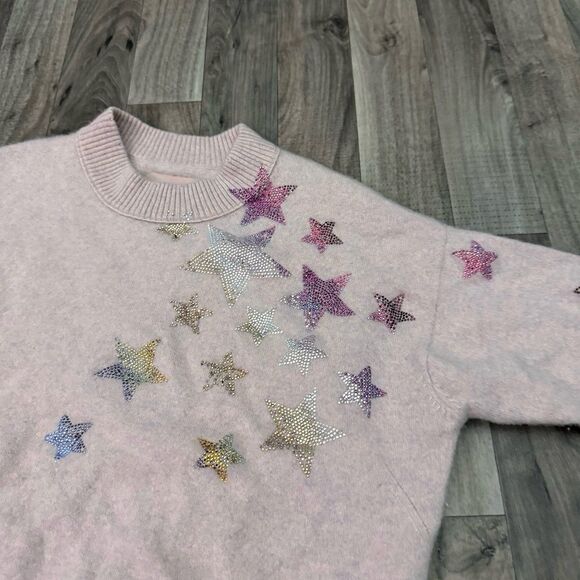 ZADIG & VOLTAIRE Rhinestone-Embellished Cashmere Star Sweater pink - Picture 6 of 8